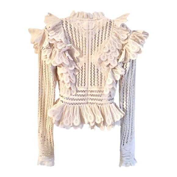 Zimmmermann Unbridled Battenberg Bodice Top Blouse - Picture 3 of 9